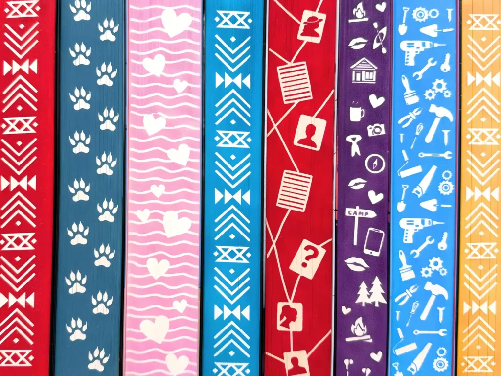 Malowane brzegi - wzory proste