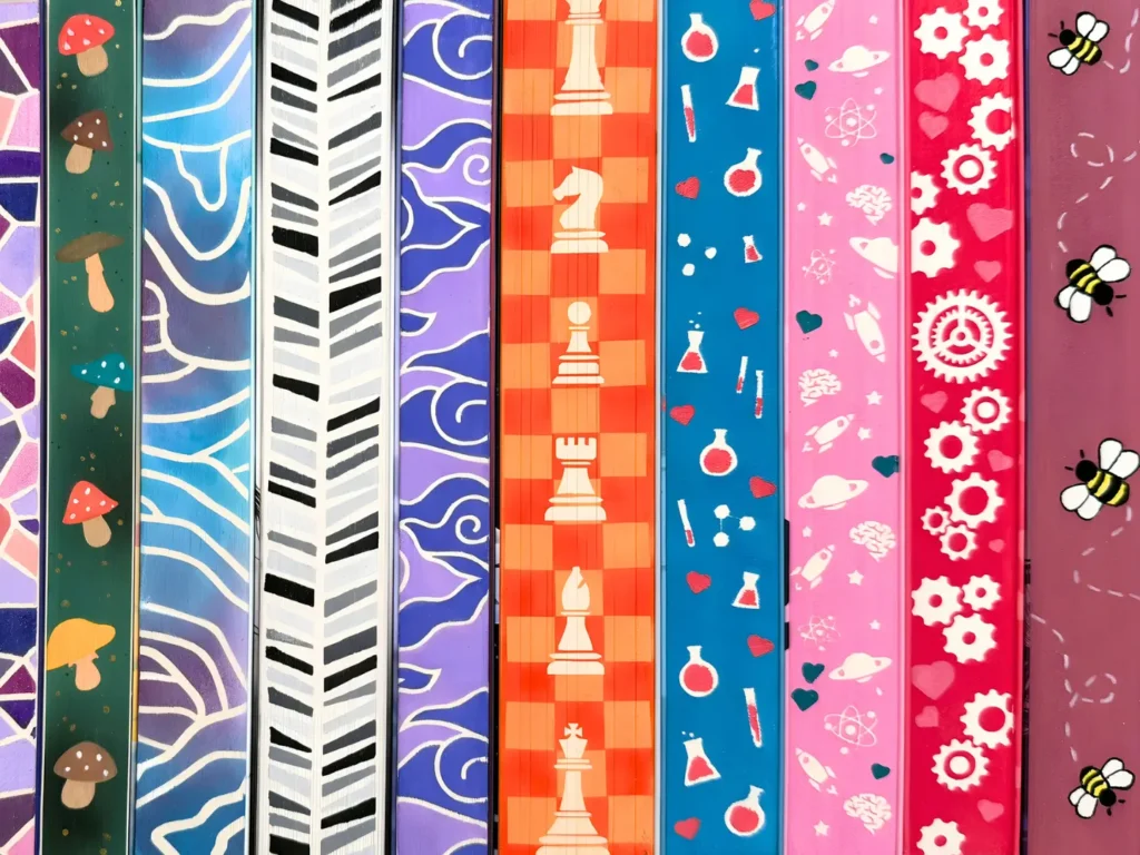 Malowane brzegi - wzory średniozaawansowane